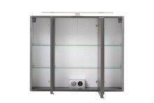 Spiegelschrank >Stockholm< in Oxid Stone - 80x64x20 (BxHxT)