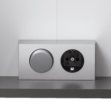 Spiegelschrank >Stockholm< in Oxid Stone - 80x64x20 (BxHxT)
