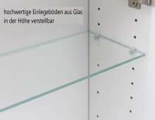 Spiegelschrank >Stockholm< in Oxid Stone - 80x64x20 (BxHxT)