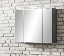 Spiegelschrank >Stockholm< in Oxid Stone - 80x64x20 (BxHxT)