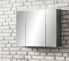 Spiegelschrank >Stockholm< in Oxid Stone - 80x64x20 (BxHxT)