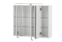 Spiegelschrank >Stockholm< in Matt Weiß - 80x64x20 (BxHxT)