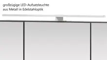 Spiegelschrank >Stockholm< in Matt Weiß - 80x64x20 (BxHxT)