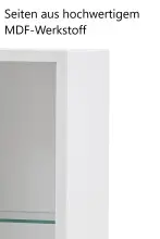 Spiegelschrank >Stockholm< in Matt Weiß - 80x64x20 (BxHxT)