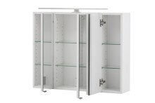 Spiegelschrank >Stockholm< in Matt Weiß - 80x64x20 (BxHxT)