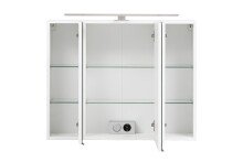 Spiegelschrank >Stockholm< in Matt Weiß - 80x64x20 (BxHxT)