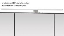 Spiegelschrank >Stockholm< in Matt Weiß - 80x64x20 (BxHxT)