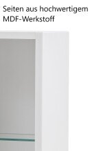 Spiegelschrank >Stockholm< in Matt Weiß - 80x64x20 (BxHxT)