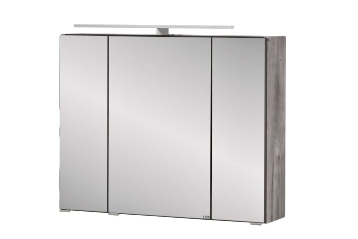 Badspiegel >Arezzo< in Graphit aus MDF, Spiegelglas - 60x64x2cm (BxHx,  119,95 €