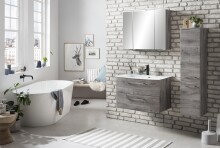 Spiegelschrank >Stockholm< in Eiche-Ribbeck - 80x64x20 (BxHxT)