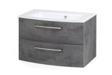 Waschtisch-Set >Stockholm< in Oxid Stone - 80x53x49...