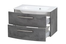 Waschtisch-Set >Stockholm< in Oxid Stone - 80x53x49 (BxHxT)