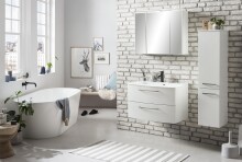 Waschtisch-Set >Stockholm< in Matt Weiß - 80x53x49 (BxHxT)