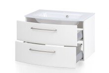 Waschtisch-Set >Stockholm< in Matt Weiß - 80x53x49 (BxHxT)