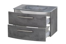 Waschtisch-Set >Stockholm< in Oxid Stone - 80x53x49 (BxHxT)