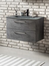Waschtisch-Set >Stockholm< in Oxid Stone - 80x53x49 (BxHxT)