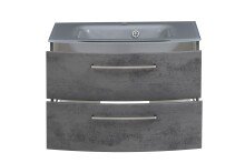 Waschtisch-Set >Stockholm< in Oxid Stone - 80x53x49 (BxHxT)