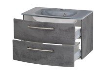 Waschtisch-Set >Stockholm< in Oxid Stone - 80x53x49 (BxHxT)