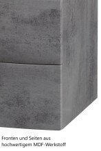 Waschtisch-Set >Stockholm< in Oxid Stone - 80x53x49 (BxHxT)