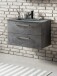 Waschtisch-Set >Stockholm< in Oxid Stone - 80x53x49 (BxHxT)