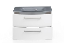 Waschtisch-Set >Stockholm< in Matt Weiß - 80x53x49 (BxHxT)