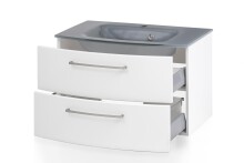 Waschtisch-Set >Stockholm< in Matt Weiß - 80x53x49 (BxHxT)