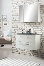 Waschtisch-Set >Stockholm< in Matt Weiß - 80x53x49 (BxHxT)