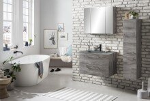 Waschtisch-Set >Stockholm< in Eiche-Ribbeck - 80x53x49 (BxHxT)