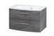 Badezimmer-Set >Stockholm< in Oxid Stone - 80x200x49 (BxHxT)