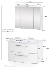 Badezimmer-Set >Stockholm< in Oxid Stone - 80x200x49 (BxHxT)