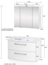 Badezimmer-Set >Stockholm< in Oxid Stone - 80x200x49 (BxHxT)