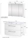 Badezimmer-Set >Stockholm< in Oxid Stone - 80x200x49 (BxHxT)
