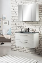 Badezimmer-Set >Stockholm< in Matt Weiß - 80x200x49 (BxHxT)