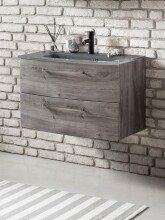 Badezimmer-Set >Stockholm< in Eiche-Ribbeck - 80x200x49 (BxHxT)