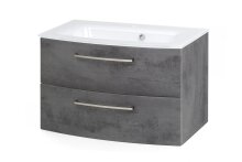 Badezimmer-Set >Stockholm< in Oxid Stone - 80x200x49 (BxHxT)