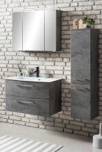 Badezimmer-Set >Stockholm< in Oxid Stone - 80x200x49 (BxHxT)