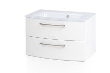 Badezimmer-Set >Stockholm< in Matt Weiß - 80x200x49 (BxHxT)