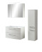Badezimmer-Set >Stockholm< in Matt Weiß - 80x200x49 (BxHxT)