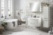 Badezimmer-Set >Stockholm< in Matt Weiß - 80x200x49 (BxHxT)