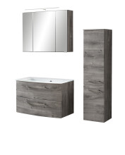 Badezimmer-Set >Stockholm< in Eiche-Ribbeck - 80x200x49 (BxHxT)