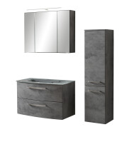 Badezimmer-Set >Stockholm< in Oxid Stone -...