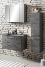 Badezimmer-Set >Stockholm< in Oxid Stone - 80x200x49 (BxHxT)