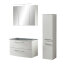 Badezimmer-Set >Stockholm< in Matt Weiß - 80x200x49 (BxHxT)