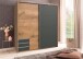 Schwebetürenschrank >Eugenio< in Plankeneiche Graphit - 180x198x64cm (BxHxT)
