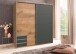 Schwebetürenschrank >Eugenio< in Plankeneiche Graphit - 180x198x64cm (BxHxT)