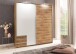 Schwebetürenschrank >Eugenio< in Plankeneiche Weiß - 180x198x64cm (BxHxT)