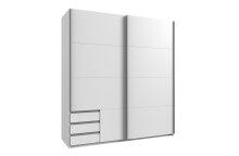 Schwebetürenschrank >Eugenio< in Weiß - 180x198x64cm (BxHxT)