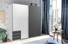 Schwebetürenschrank >Eugenio< in Weiß...
