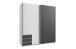 Schwebetürenschrank >Eugenio< in Weiß Graphit - 180x198x64cm (BxHxT)
