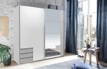 Schwebetürenschrank >Eugenio< in Weiß...